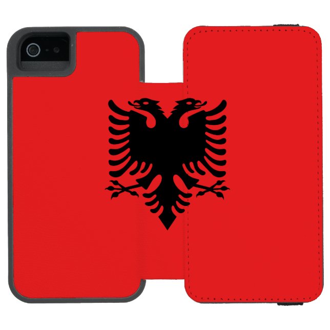 Capa Carteira Para iPhone, Incipio Bandeira Patriótica Albanesa (Fólio aberto)