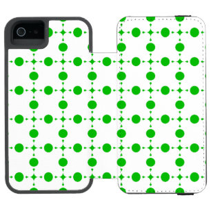 Capa Carteira Incipio Watson™ Para iPhone 5 Bolinhas verdes, padrão de Bolinhas, pontos, ponto