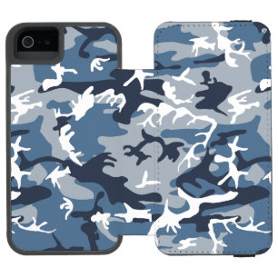 Capa Carteira Incipio Watson™ Para iPhone 5 Camuflagem Azul de Neve de Inverno, Militar, Exérc