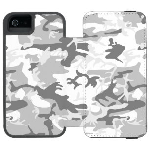 Capa Carteira Incipio Watson™ Para iPhone 5 Camuflagem Cinza de Neve de Inverno, Militar, Exér