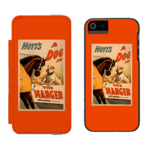 Capa Carteira Incipio Watson™ Para iPhone 5 Cão do A de Hoyt no poster do teatro do comedoiro