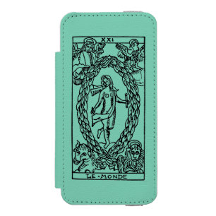 Capa Carteira Incipio Watson™ Para iPhone 5 Cartão de Tarot: O mundo