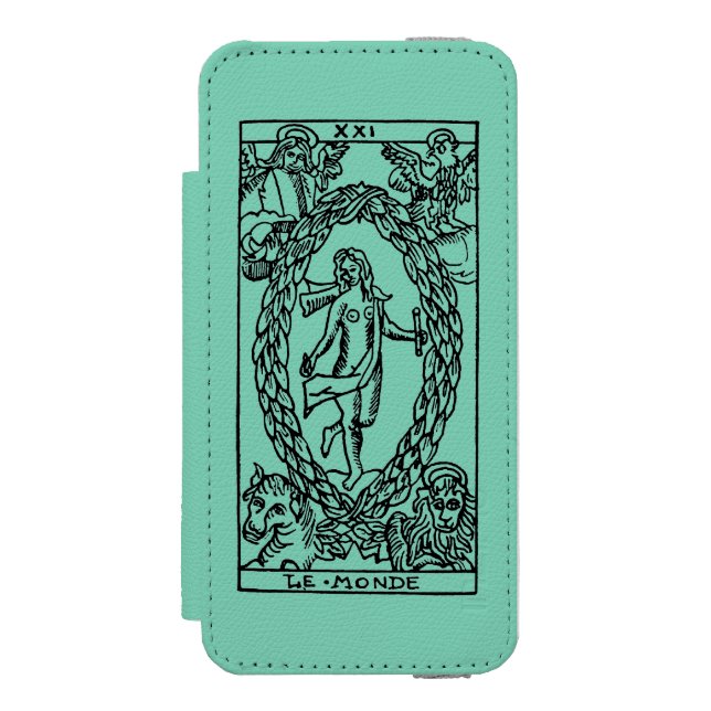 Capa Carteira Para iPhone, Incipio Cartão de Tarot: O mundo (Frente do fólio)