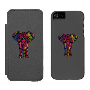 Capa Carteira Incipio Watson™ Para iPhone 5 Cartoon colorido de elefante