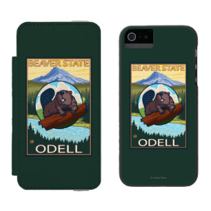 Capa Carteira Incipio Watson™ Para iPhone 5 Castor & capa do Mt. - Odell, Oregon