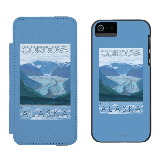 Capa Carteira Para iPhone, Incipio Cena da geleira - Cordova, Alaska (Lado a lado)