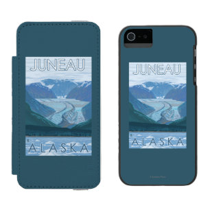 Capa Carteira Incipio Watson™ Para iPhone 5 Cena da geleira - Juneau, Alaska