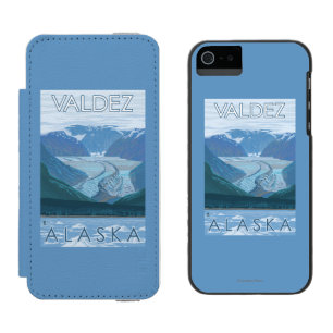 Capa Carteira Incipio Watson™ Para iPhone 5 Cena da geleira - Valdez, Alaska