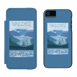 Capa Carteira Incipio Watson™ Para iPhone 5 Cena da geleira - Valdez, Alaska