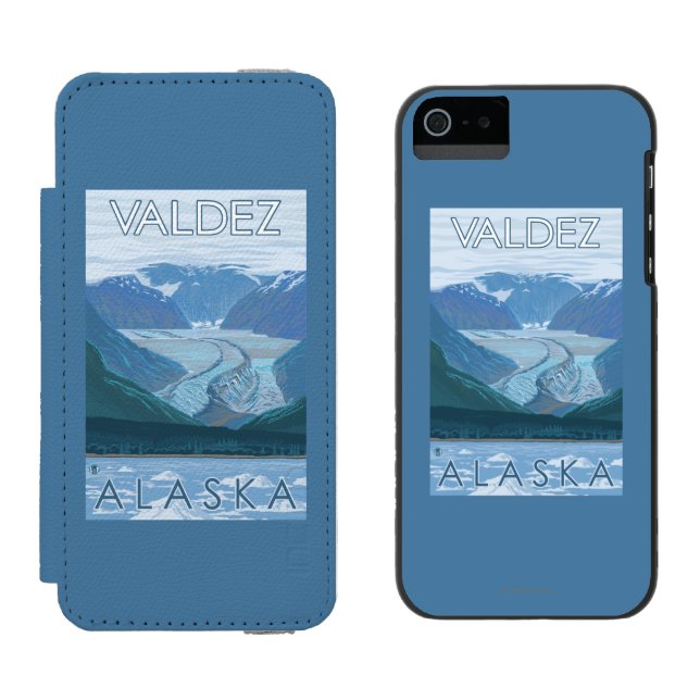 Capa Carteira Para iPhone, Incipio Cena da geleira - Valdez, Alaska (Lado a lado)