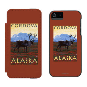 Capa Carteira Incipio Watson™ Para iPhone 5 Cena do caribu - Cordova, Alaska