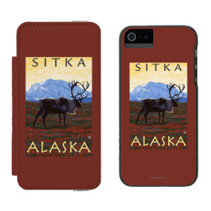 Capa Carteira Incipio Watson™ Para iPhone 5 Cena do caribu - Sitka, Alaska