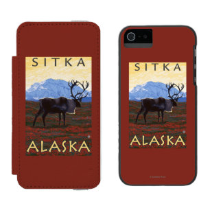Capa Carteira Incipio Watson™ Para iPhone 5 Cena do caribu - Sitka, Alaska
