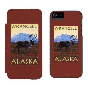 Capa Carteira Incipio Watson™ Para iPhone 5 Cena do caribu - Wrangell, Alaska