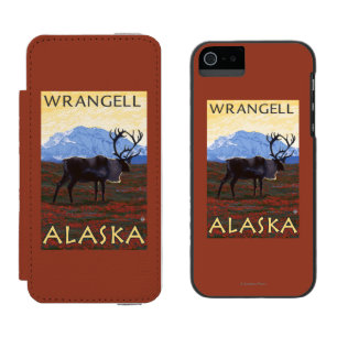 Capa Carteira Incipio Watson™ Para iPhone 5 Cena do caribu - Wrangell, Alaska