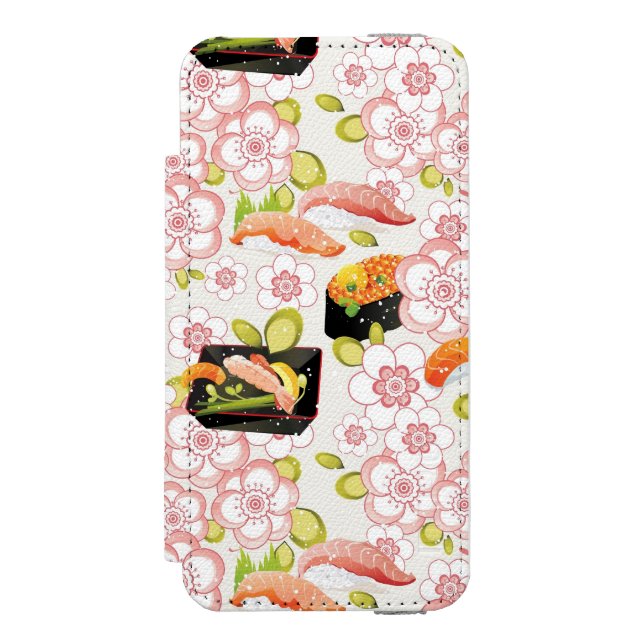 Capa Carteira Para iPhone, Incipio Comida japonesa: Teste padrão 2 do sushi (Frente do fólio)