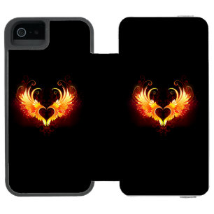 Capa Carteira Incipio Watson™ Para iPhone 5 Coração do Anjo Fogo com Asas