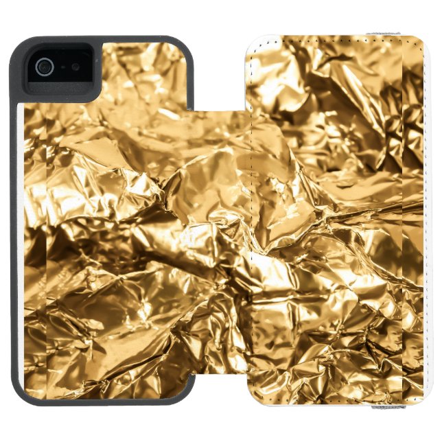 Capa Carteira Para iPhone, Incipio Crushed Golden Folds (Fólio aberto)