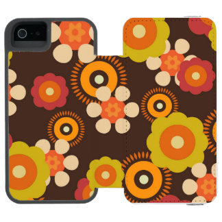 Capa Carteira Incipio Watson™ Para iPhone 5 Cultura de Pop de Flores Retroativas do Disco 70s