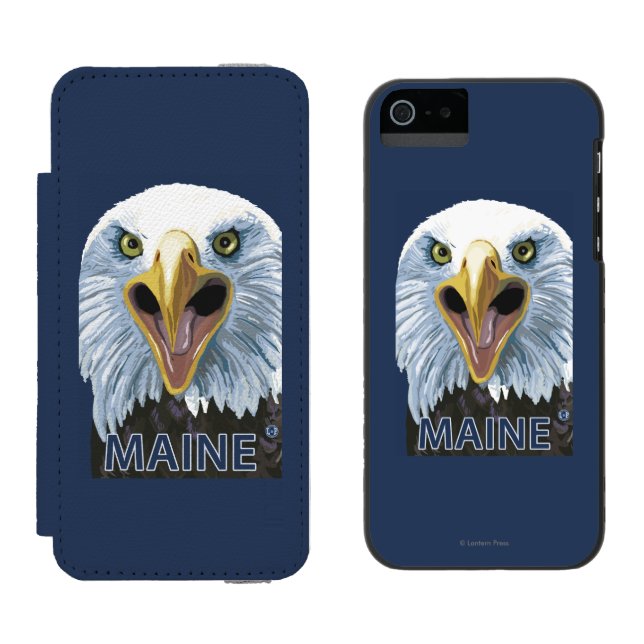 Capa Carteira Para iPhone, Incipio De MaineEagle fim acima (Lado a lado)