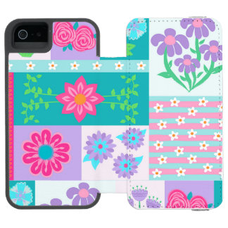 Capa Carteira Incipio Watson™ Para iPhone 5 Desenho de Flores Vibrantes em Flor