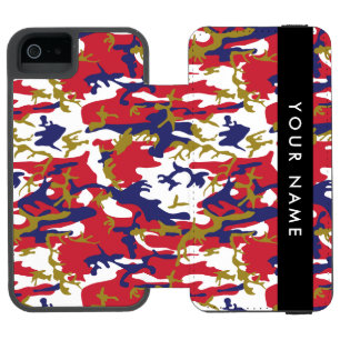 Capa Carteira Incipio Watson™ Para iPhone 5 Dia da Independência Camuflagem Seu nome Personali