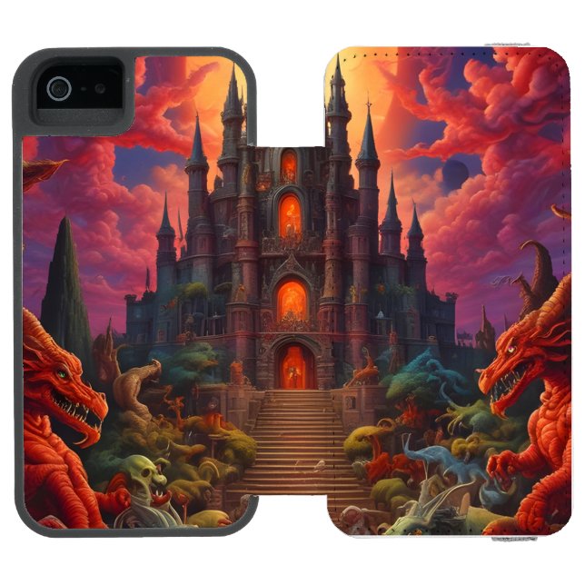 Capa Carteira Para iPhone, Incipio Double Your Dragon Fantasy Final (Fólio aberto)