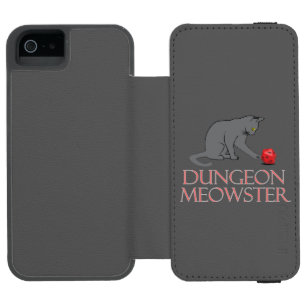 Capa Carteira Incipio Watson™ Para iPhone 5 Dungeon Meowster Engraçado Gato RPG com Dice