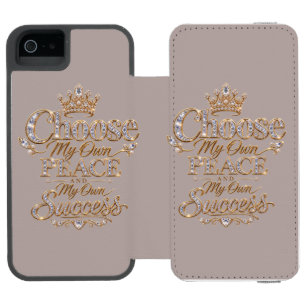 Capa Carteira Incipio Watson™ Para iPhone 5 Escolha Minha Própria Paz e Sucesso