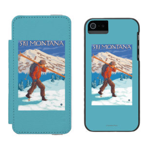 Capa Carteira Incipio Watson™ Para iPhone 5 Esquis da neve do carregando do esquiador -
