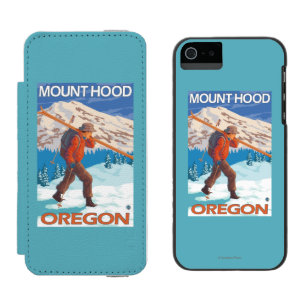 Capa Carteira Incipio Watson™ Para iPhone 5 Esquis da neve do carregando do esquiador - capa