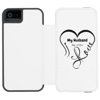 Capa Carteira Incipio Watson™ Para iPhone 5 Eu Amo Meu Marido • Sempre e para sempre