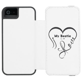 Capa Carteira Incipio Watson™ Para iPhone 5 Eu Amo Meu Melhor Amigo Personalizado • Você = ♥