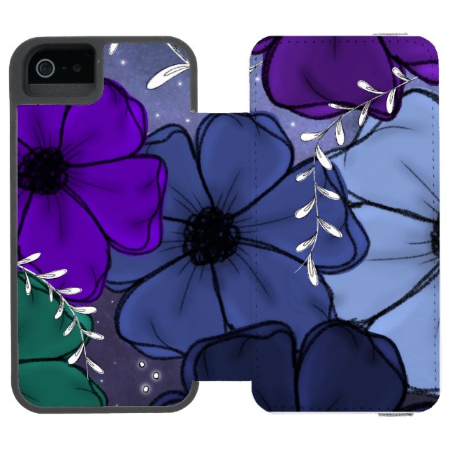 Capa Carteira Para iPhone, Incipio Floral iPhone case (Fólio aberto)