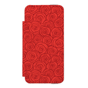 Capa Carteira Incipio Watson™ Para iPhone 5 Fundo abstrato das rosas vermelhas