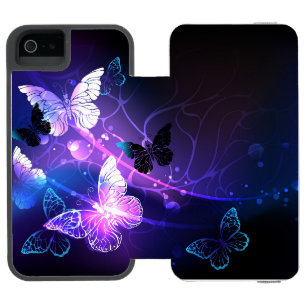 Capa Carteira Incipio Watson™ Para iPhone 5 Fundo com Borboletas Noturnas