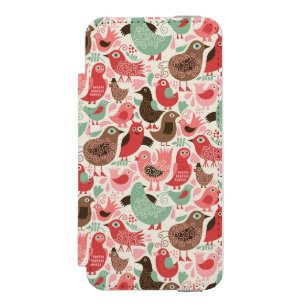 Capa Carteira Incipio Watson™ Para iPhone 5 fundo com pássaros bonitos