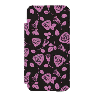 Capa Carteira Incipio Watson™ Para iPhone 5 Fundo cor-de-rosa floral