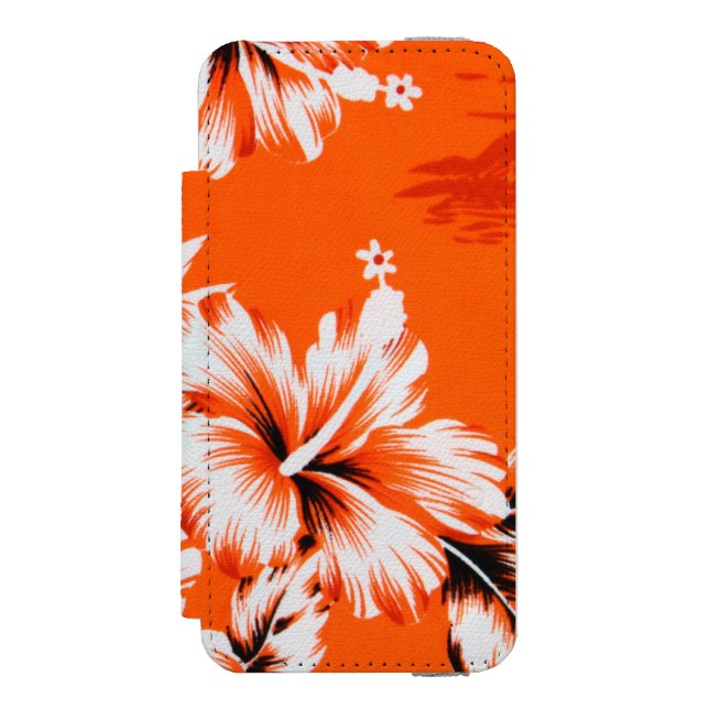 Capa Carteira Para iPhone, Incipio Fundo havaiano da flor do hibiscus (Frente do fólio)