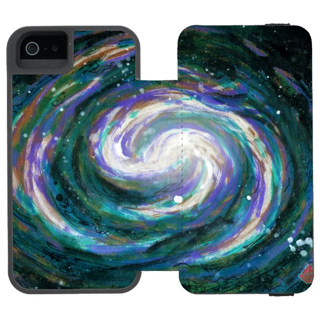Capa Carteira Para iPhone, Incipio Galáxia Espiral no Espaço (Fólio aberto)