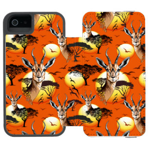 Capa Carteira Incipio Watson™ Para iPhone 5 Gazelle African Antelope Wild Animal