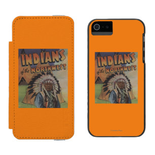 Capa Carteira Incipio Watson™ Para iPhone 5 Indianos do noroeste - chefe indiano & Teepee