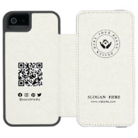 Logotipo editável moderno | qr código e texto