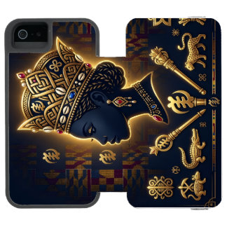 Capa Carteira Incipio Watson™ Para iPhone 5 Majestic African queen portrait 