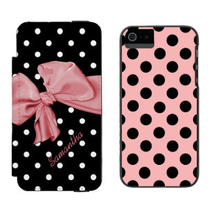Capa Carteira Incipio Watson™ Para iPhone 5 Maleta de Wallet do Girlie Bolinhas iPhone 5S