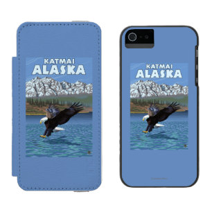 Capa Carteira Incipio Watson™ Para iPhone 5 Mergulho da águia americana - Katmai, Alaska