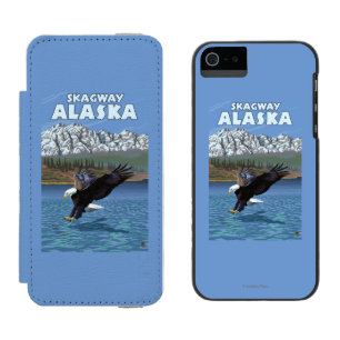 Capa Carteira Incipio Watson™ Para iPhone 5 Mergulho da águia americana - Skagway, Alaska