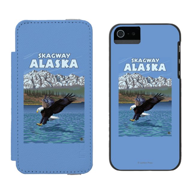 Capa Carteira Para iPhone, Incipio Mergulho da águia americana - Skagway, Alaska (Lado a lado)