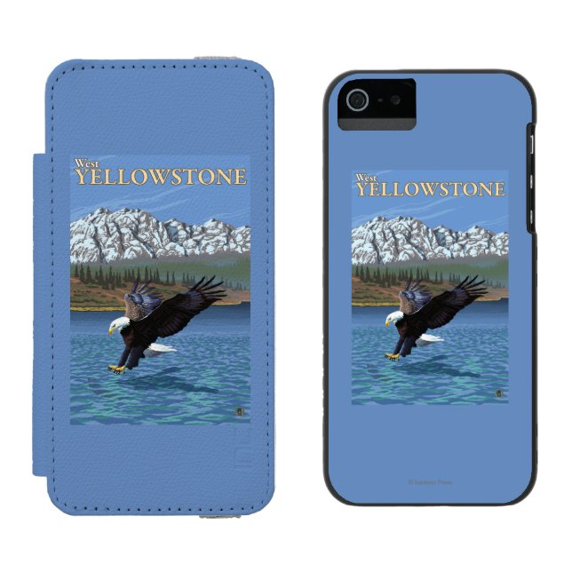 Capa Carteira Para iPhone, Incipio Mergulho da águia americana - Yellowstone (Lado a lado)