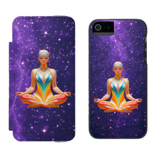 Capa Carteira Incipio Watson™ Para iPhone 5 Mulher Meditativa - Galáxia Mística